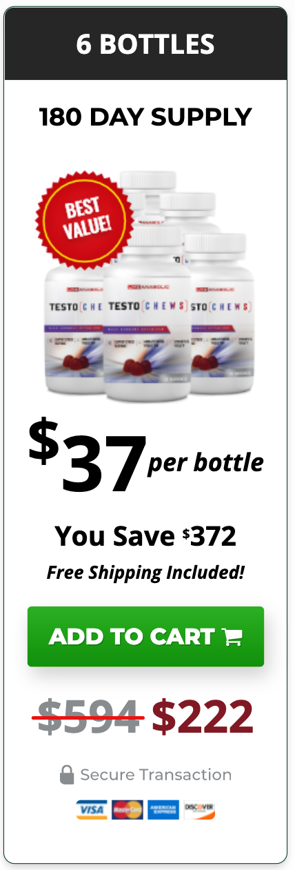 TestoChews - 6 Bottles